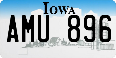 IA license plate AMU896