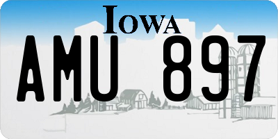 IA license plate AMU897
