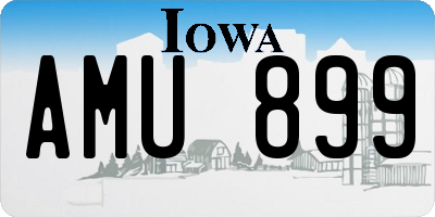 IA license plate AMU899
