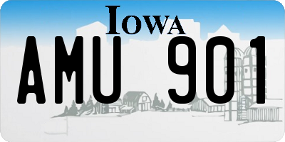 IA license plate AMU901