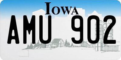 IA license plate AMU902
