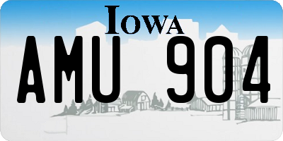 IA license plate AMU904