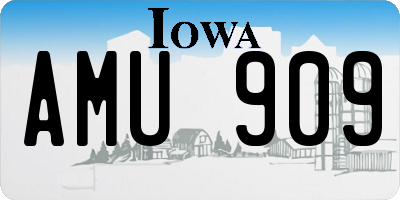 IA license plate AMU909