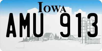 IA license plate AMU913