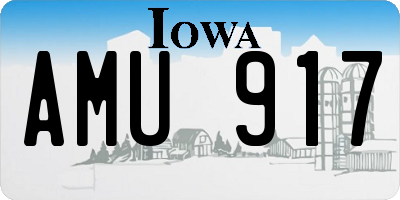 IA license plate AMU917