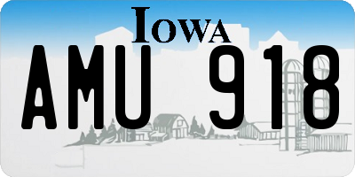 IA license plate AMU918