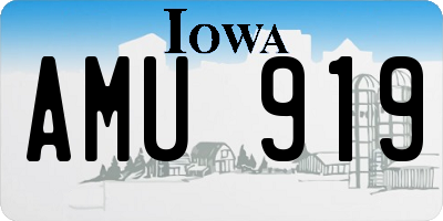 IA license plate AMU919