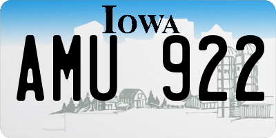IA license plate AMU922