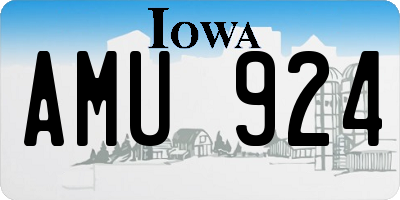 IA license plate AMU924