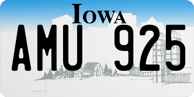 IA license plate AMU925