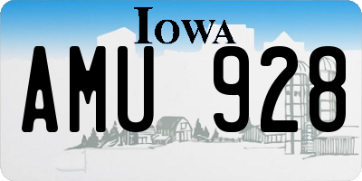 IA license plate AMU928