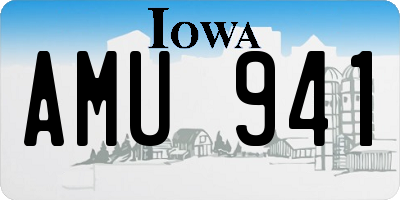 IA license plate AMU941