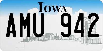 IA license plate AMU942