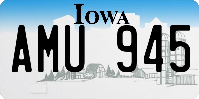 IA license plate AMU945