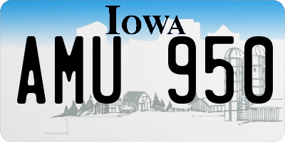 IA license plate AMU950