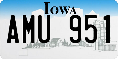 IA license plate AMU951