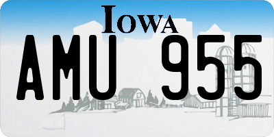 IA license plate AMU955