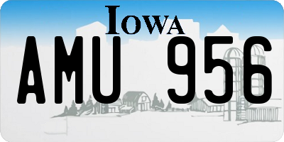 IA license plate AMU956