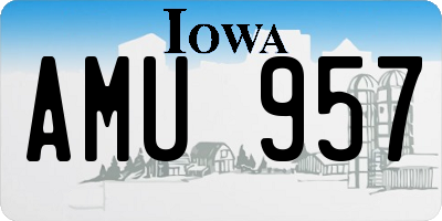 IA license plate AMU957