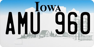 IA license plate AMU960