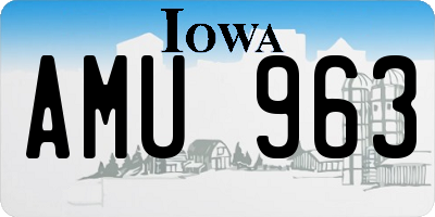 IA license plate AMU963
