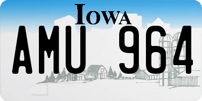 IA license plate AMU964