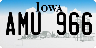IA license plate AMU966