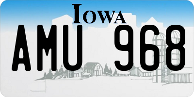 IA license plate AMU968