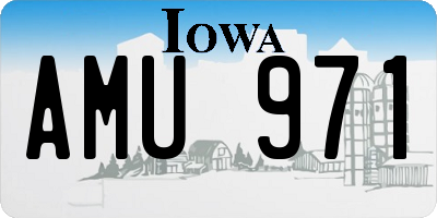 IA license plate AMU971