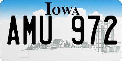 IA license plate AMU972