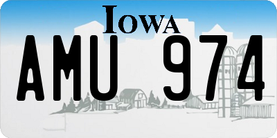 IA license plate AMU974