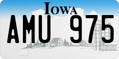 IA license plate AMU975