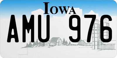 IA license plate AMU976