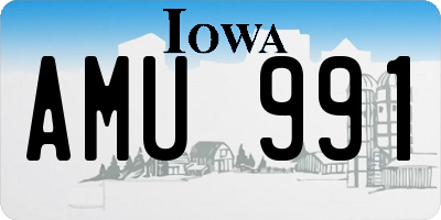 IA license plate AMU991