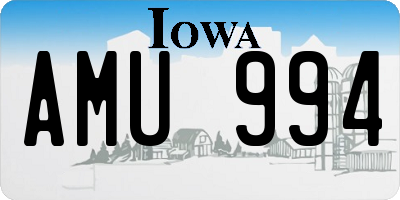 IA license plate AMU994