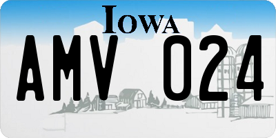 IA license plate AMV024