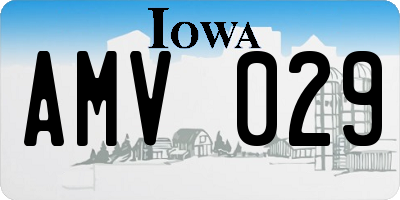 IA license plate AMV029