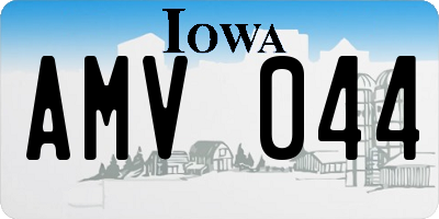 IA license plate AMV044