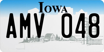 IA license plate AMV048