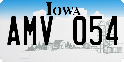 IA license plate AMV054