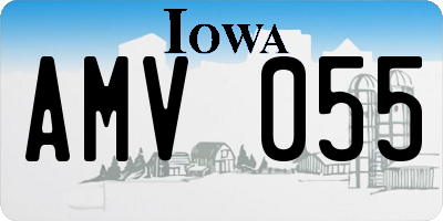 IA license plate AMV055
