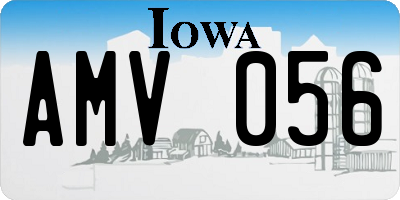 IA license plate AMV056