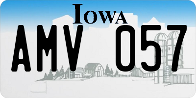 IA license plate AMV057
