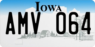 IA license plate AMV064