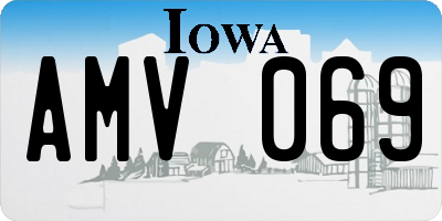 IA license plate AMV069