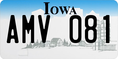 IA license plate AMV081