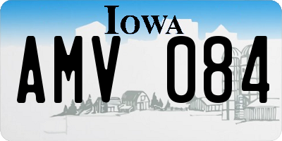 IA license plate AMV084