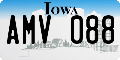 IA license plate AMV088