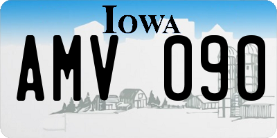 IA license plate AMV090