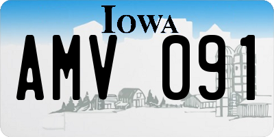 IA license plate AMV091